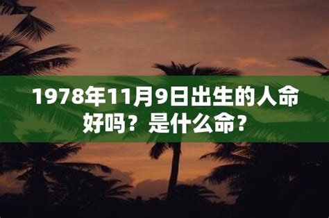 1978年屬什麼|【1978年出生是什麼命 命好嗎】1978年出生是什麼命？命運好。